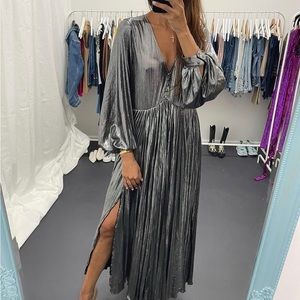 Silver Dress, brand Gospell, S-M, worn one time